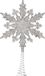 Merkloos / Sans marque Koopman International Kerstboom piek - platte sneeuwvlok - kunststof - zilver glitter - 20 cm