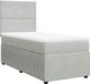 vidaXL Boxspring met matras velours lichtgrijs 80x200 cm