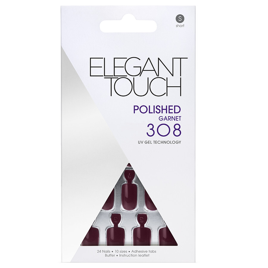 Elegant Touch 308 - Short Polished Garnet Nagels