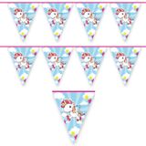Folat Vlaggenlijn Unicorn - 2x - 10 m - eenhoorn thema - kinderfeestje - versiering