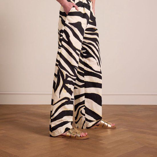 No Stress Dames Gouden Leren Slippers Maat 36