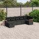 Maison Exclusive - Ensemble de meubles de jardin 7 pièces avec canapé et coussins, noir, en polyrotin