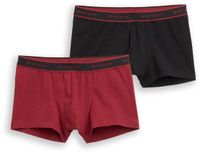Tom Tailor - Korte boxershorts - Set van 2 - Maat M - Effen - Katoen/Elastaan - Red-dark-solid