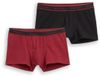 Tom Tailor - Korte boxershorts - Set van 2 - Maat M - Effen - Katoen/Elastaan - Red-dark-solid