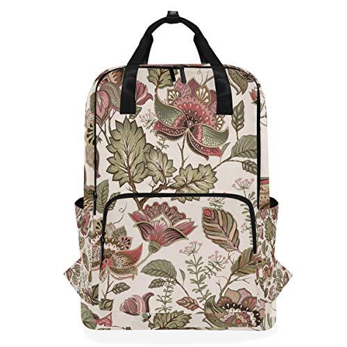 MONTOJ Travel Rugzak Art Noble Bloemenpatroon School Rugzak