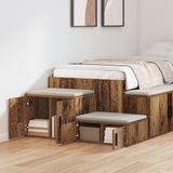vidaXL Opbergkast van oud hout, 127 x 41 x 40 cm