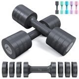 Halterset verstelbaar - Halters - Dumbbell set - 4-in-1 instelbaar - 2 kg tot 5 kg - Poignées antidérapantes - Compact pour la maison