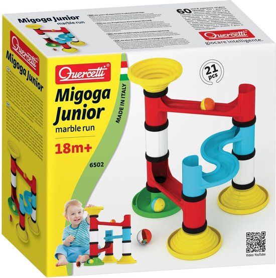 Quercetti Migoga Junior Knikkerbaan - 22 delig - Multi kleur