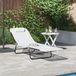 vidaXL Lit de jardin crème textile 182 x 55 x 85,5 cm