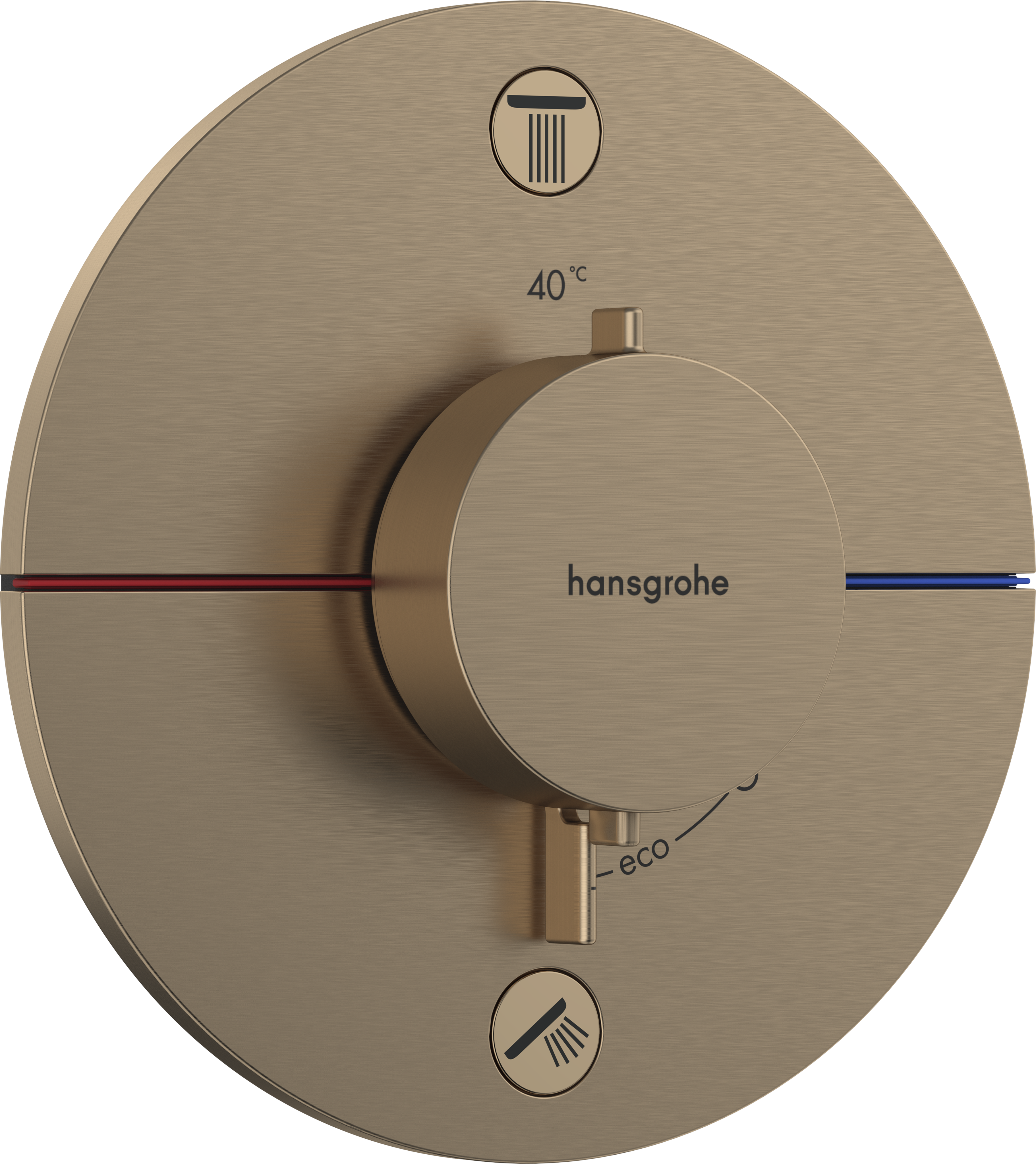 Hansgrohe Showerselect EN1717 Comfort S inbouw thermostaat 2 uitgangen brushed bronze