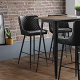 Julian Bowen Luxe Faux Lederen Barkruk - Zwart