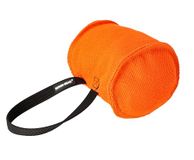 Dingo Gear Berta sleepspeelgoed in tonvorm voor bijttraining, IGP, halen, prooiaandrijving, gehoorzaamheid, hondensport, Franse materiële bijtsleepboot met 1 handvat, oranje (S00096)