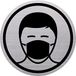 Helit H6272300 - Pictogram 'Mondkapjesplicht' roestvrij staal