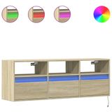 VidaXL TV-wandmeubel met LED-verlichting 41x31x45 cm Sonoma eikenkleur