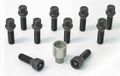 H&R Wielboutenset konisch M14x1.25 - Lengte 31mm - Zwart - 10 stuks - incl. wielsloten