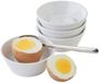 APS 83851 eierdopjes set - 4 stuks - melamine wit - stapelbaar met hoge rand 8 x 8 cm
