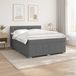 Maison Exclusive - lit boxspring LED avec matelas, gris foncé, 160 x 200 cm, rembourré
