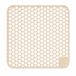 Icecat Tapis d'évier cascade - Silicone - Beige sable - 34,5 x 34,5 cm - Carré