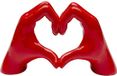 Kare Design Woonaccessoires handen hart rood 20cm