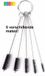 Heble® Set de 5 pièces en acier pour le nettoyage sur anneau porte-clés racleurs/brosses