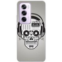 Oppo Siliconen hoesje - ontwerp skull music