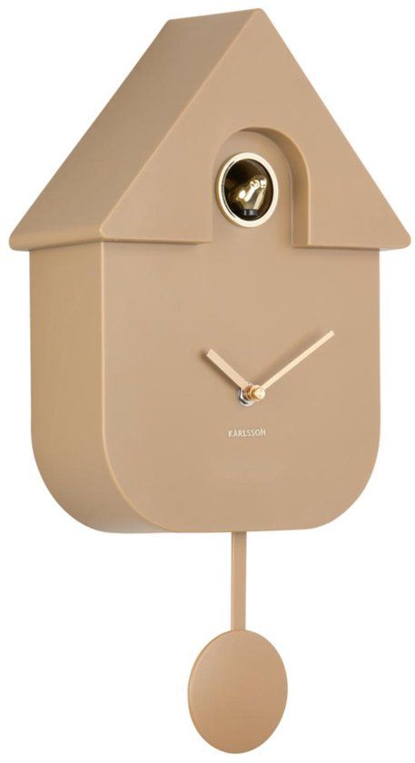 Karlsson Wandklok Modern Cuckoo Oro - Bruin