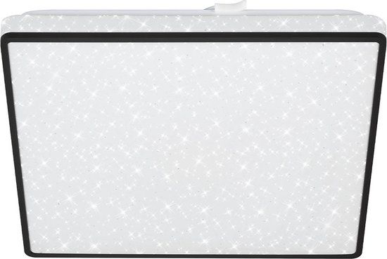 Briloner Leuchten LED Plafondlamp Sterrenhemel - Zwart - 27x27cm - Neutraal Wit Licht