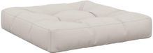 vidaXL Coussin d'assise VIANEN 100% Polyester Blanc 60 x 60 x 12 cm