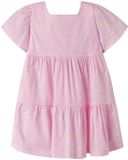 NAME IT Jurk 'NMFFelia' geel / lichtgroen / rosa
