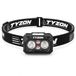 TYZON Hoofdlamp 400 lm, oplaadbaar, sensor, rood licht, USB-C