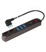 Poly Pool PP2535.2 vijfvoudige stopcontact: 5 stopcontacten 10/16 A + 2 USB (A+C) stekker 10 A zwart