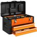 Stanley Boîte à outils vide, 49,7 x 25,3 x 28,9 cm, boîte à outils avec tiroir, mini-boîte, acier, orange