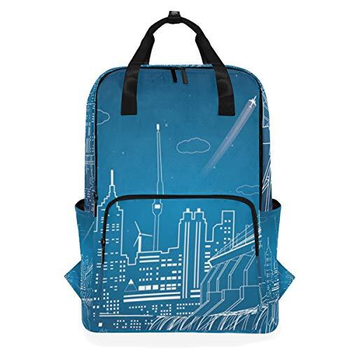 FANTAZIO Fancy City Night Rugzak Casual Daypack