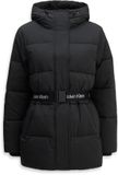 Calvin Klein Belted Midweight Puffer Lv047d507g Dames Jas Zwart XS