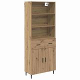 vidaXL Highboard Artisan Eiken 69,5 x 32,5 x 180 cm