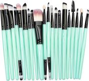 Jumada's - 20-Delige Groen-Zwarte Make-Up Kwasten Set