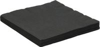 Merkloos Wegwerp Servetten - 33x33 cm - Zwart - 20 stuks