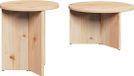 vidaXL Salontafel, 2 stuks, Naturel, 49 x 49 x 28 cm, Massief grenenhout