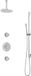 Hotbath Buddy - Inbouw Regendoucheset - 2 Stopkranen - Thermostatisch - Plafondbuis 15 cm - Hoofddouche 200 mm - Staafhanddouche - Glijstang 900 mm - Waterbesparend - V01