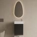 Boss & Wessing BWS Toiletmeubel Set Riga Mat Zwart 40 cm Fontein Glans Wit