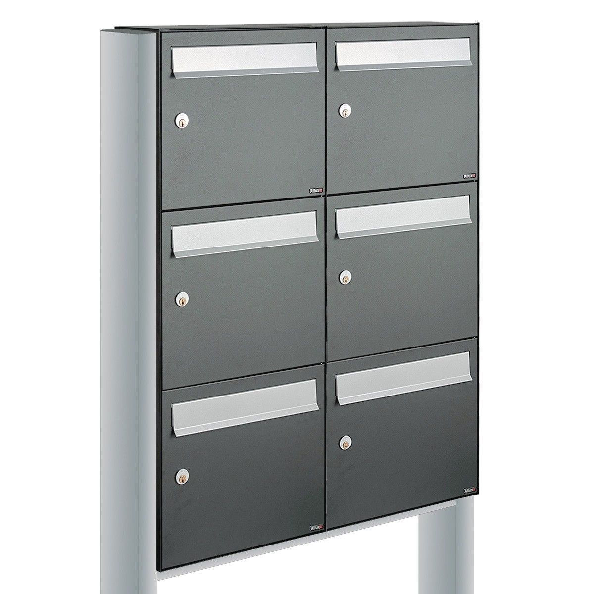 Allux Flow Set 2-Breed, 3-Hoog Op Statief Antraciet