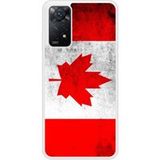 Xiaomi Bedrukt siliconen hoesje compatibel met Redmi Note 11 Pro, Xiaomi Redmi Note 11 5G Drapeau Canada