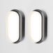 HOFTRONIC C-Series LED Plafondlamp Zwart Ovaal - Wandlamp - Scheepslamp - IP54 - 12W - 1160lm - 4000K Neutraal Wit