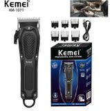 KM-1071 Tondeuse - Tondeuse professionnelle - Rechargeable via USB/Type-C - Sans fil - Avec 3-4 accessoires - Lame en Inox - 90 minutes d'autonomie