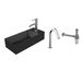 Salenzi Fonteinset Spy Mat Zwart 45x20 cm Chroom