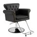 VEVOR Chaise de coiffeur 150 kg Capacité Chaise de barbier Fabriqué en Éponge PU Panneau de bois Fer Chaise d'opération Chaise de coiffeur réglable en hauteur Chaise de barbier pivotante à 360° Équipement de coiffure 98 x 77 x 90,5 cm