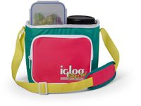 Igloo Retro Square Lunch Bag - Jade - Geïsoleerde koeltas met schouderband - Inhoud 6,6 liter