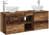 vidaXL Badkamerkastenset 3 st Oud hout 49,5 x 41 x 64,5 cm