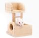 Allecto plus - Maisonnette en bois Hideout avec tour de guet et échelle d'escalade pour hamsters
