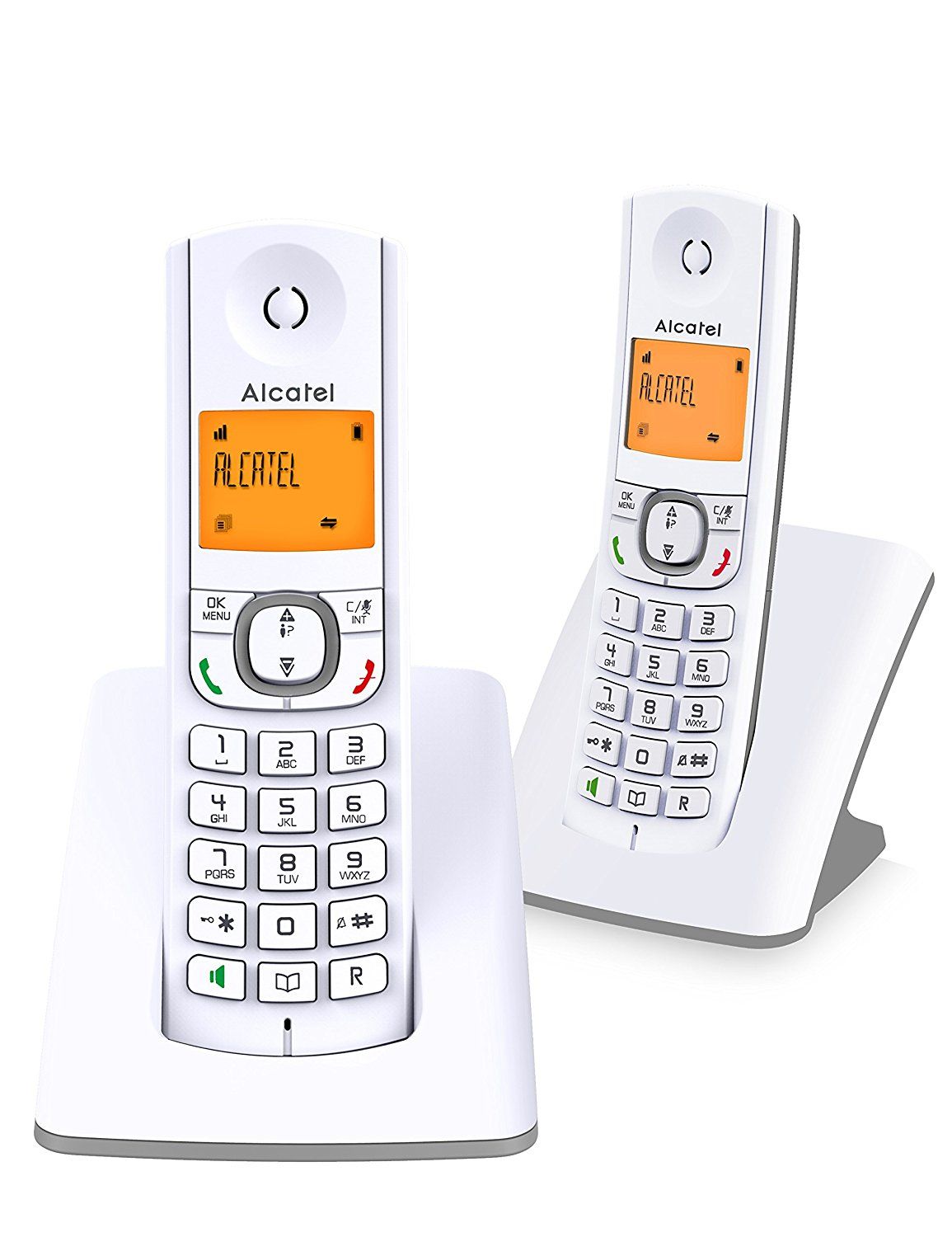 Alcatel F530 - DECT telefoon - Draadloos - Nummerherkenning - Grijs/Wit - 2 handsets
